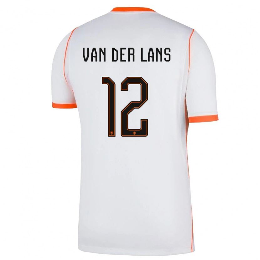 DanxenメンズオランダMylo Van Der Lans#12白 オレンジアウェイシャツ26-28ジャージーユニフォーム