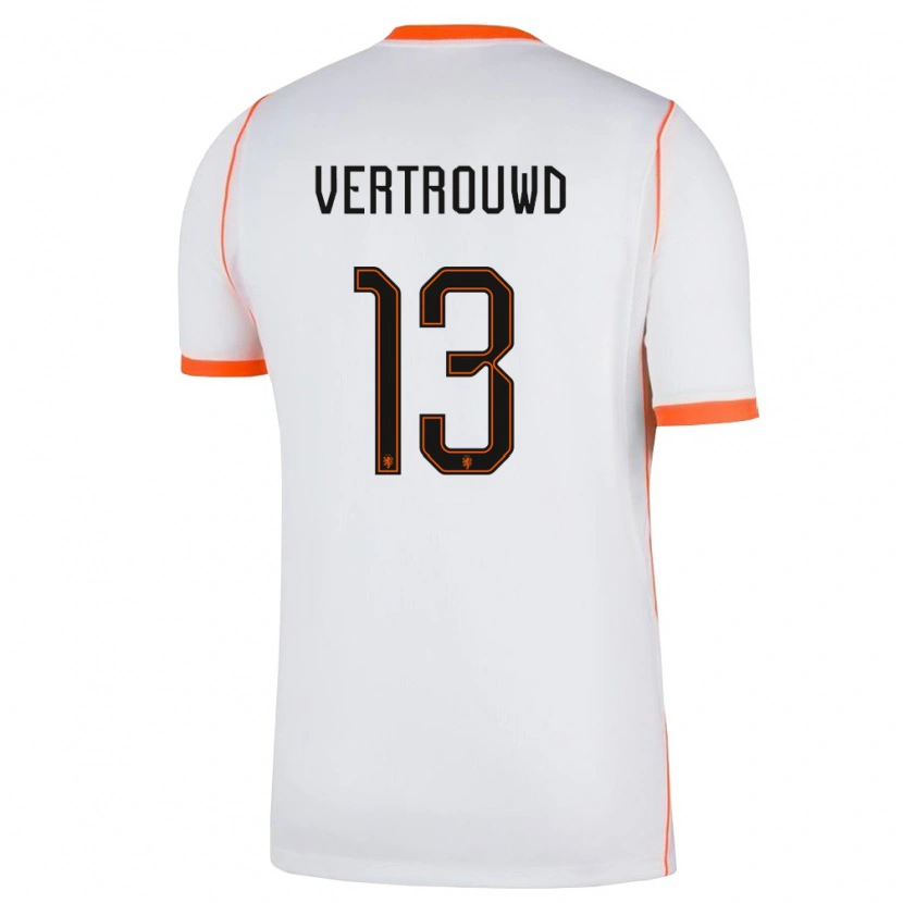 DanxenメンズオランダJozhua Vertrouwd#13白 オレンジアウェイシャツ26-28ジャージーユニフォーム