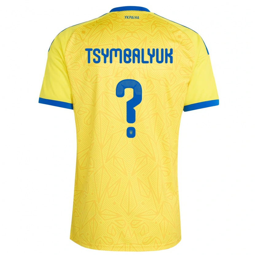 DanxenレディースウクライナMaksym Tsymbalyuk#0黄 青ホームシャツ26-28ジャージーユニフォーム