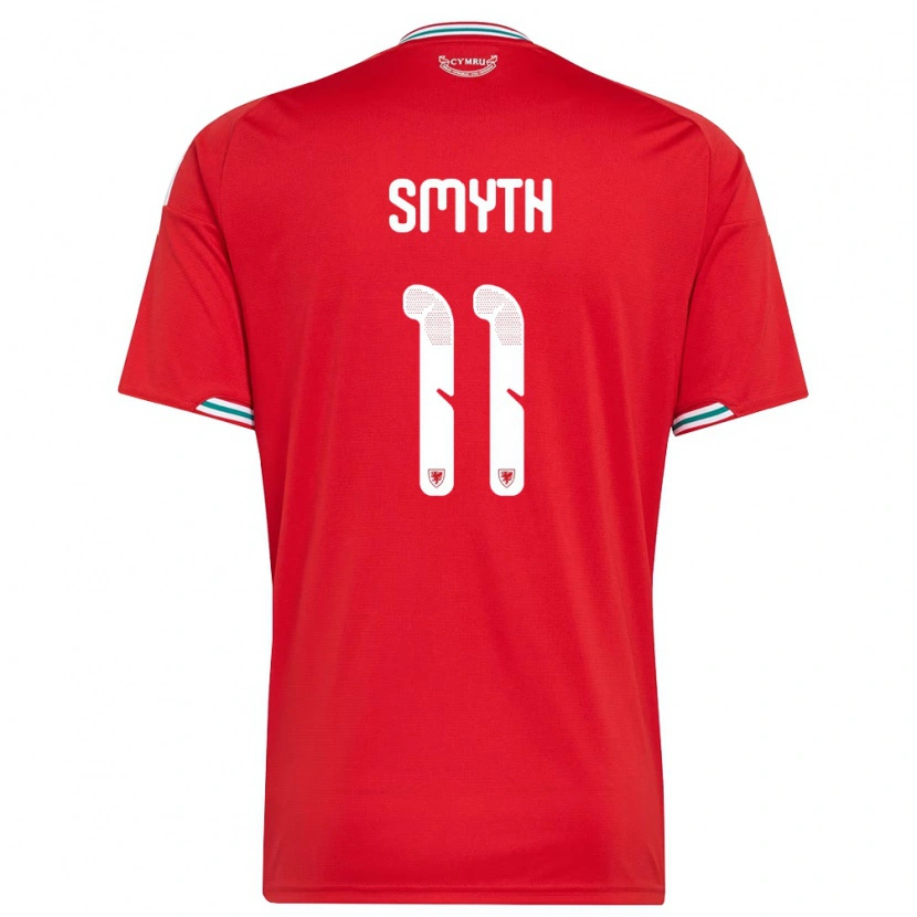 DanxenレディースウェールズJayden Smyth#11赤 白 緑ホームシャツ26-28ジャージーユニフォーム