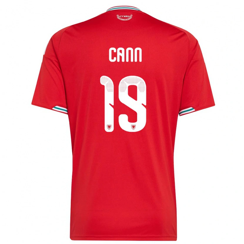 DanxenレディースウェールズEthan Cann#19赤 白 緑ホームシャツ26-28ジャージーユニフォーム