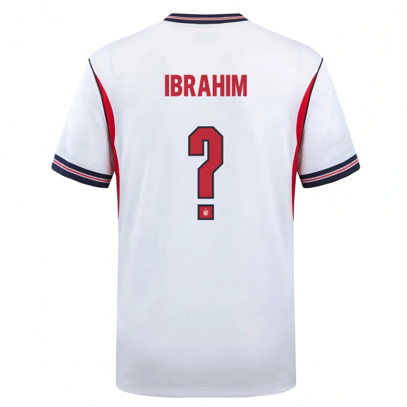 DanxenレディースイングランドIfe Ibrahim#0白 紺 赤ホームシャツ26-28ジャージーユニフォーム