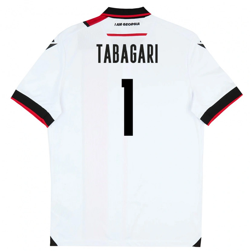 DanxenレディースジョージアEka Tabagari#1白 黒 赤ホームシャツ26-28ジャージーユニフォーム