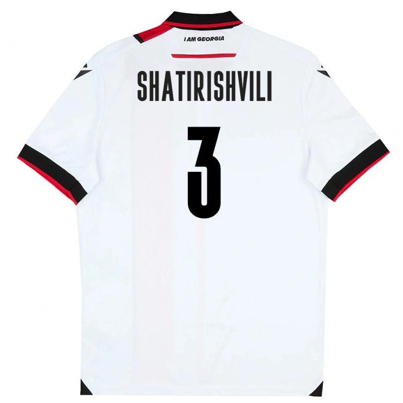 DanxenレディースジョージアMate Shatirishvili#3白 黒 赤ホームシャツ26-28ジャージーユニフォーム