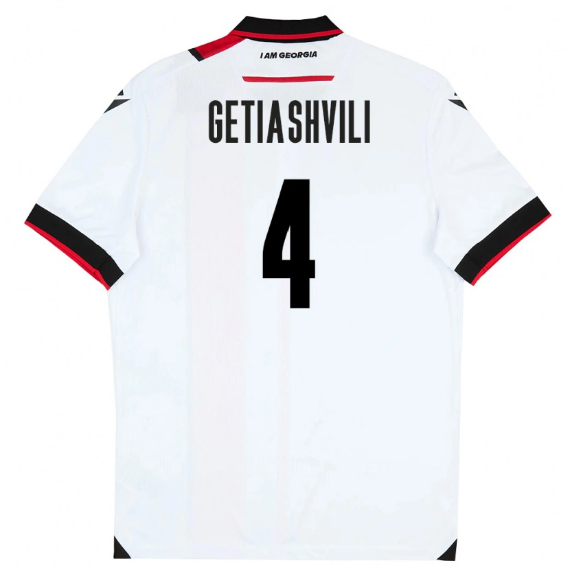 DanxenレディースジョージアAlika Getiashvili#4白 黒 赤ホームシャツ26-28ジャージーユニフォーム