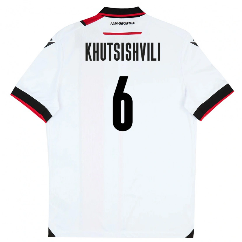 DanxenレディースジョージアLasha Khutsishvili#6白 黒 赤ホームシャツ26-28ジャージーユニフォーム