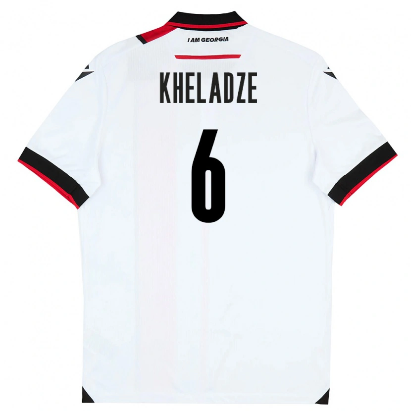 DanxenレディースジョージアLuka Kheladze#6白 黒 赤ホームシャツ26-28ジャージーユニフォーム