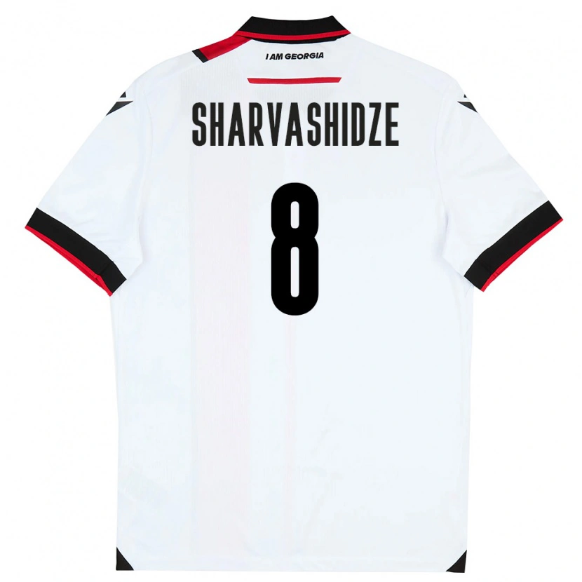 DanxenレディースジョージアSaba Sharvashidze#8白 黒 赤ホームシャツ26-28ジャージーユニフォーム
