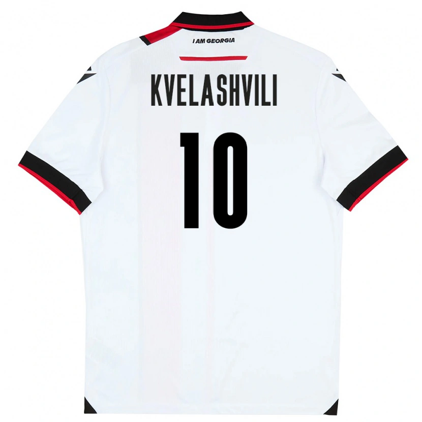 DanxenレディースジョージアNikoloz Kvelashvili#10白 黒 赤ホームシャツ26-28ジャージーユニフォーム