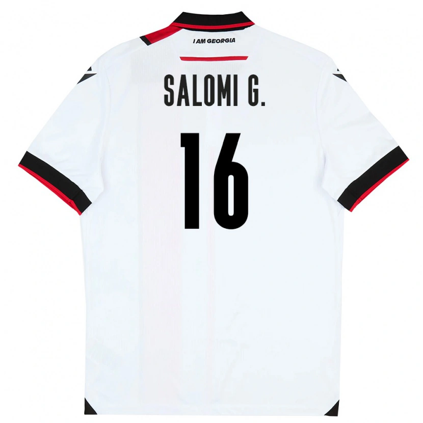 DanxenレディースジョージアSalomi Gasviani#16白 黒 赤ホームシャツ26-28ジャージーユニフォーム