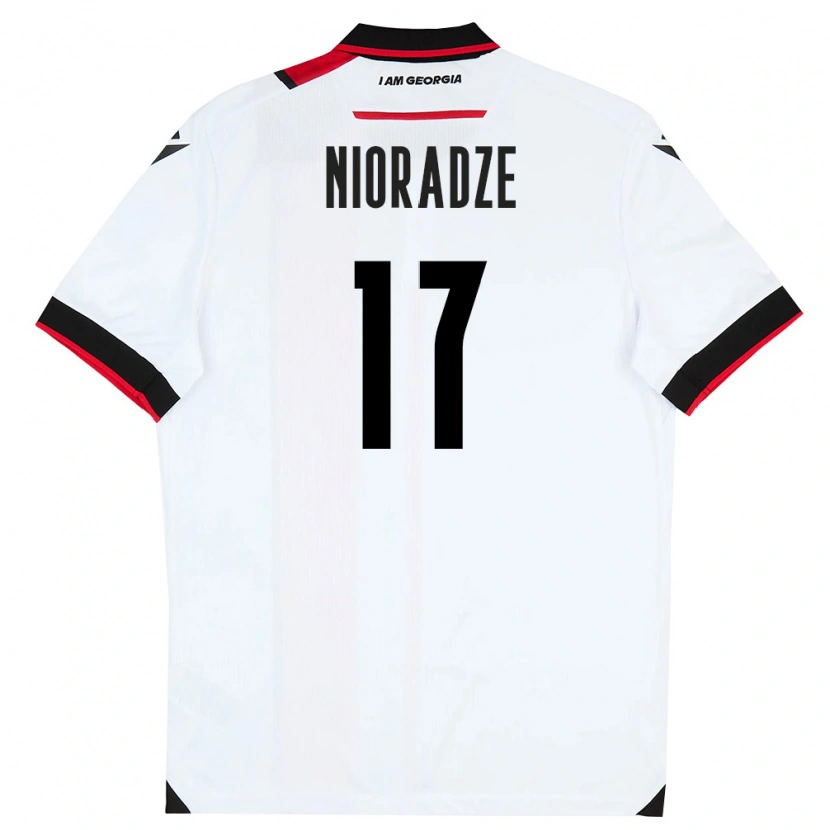 DanxenレディースジョージアSaba Nioradze#17白 黒 赤ホームシャツ26-28ジャージーユニフォーム