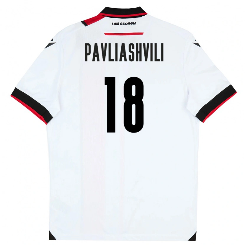 DanxenレディースジョージアAna Pavliashvili#18白 黒 赤ホームシャツ26-28ジャージーユニフォーム