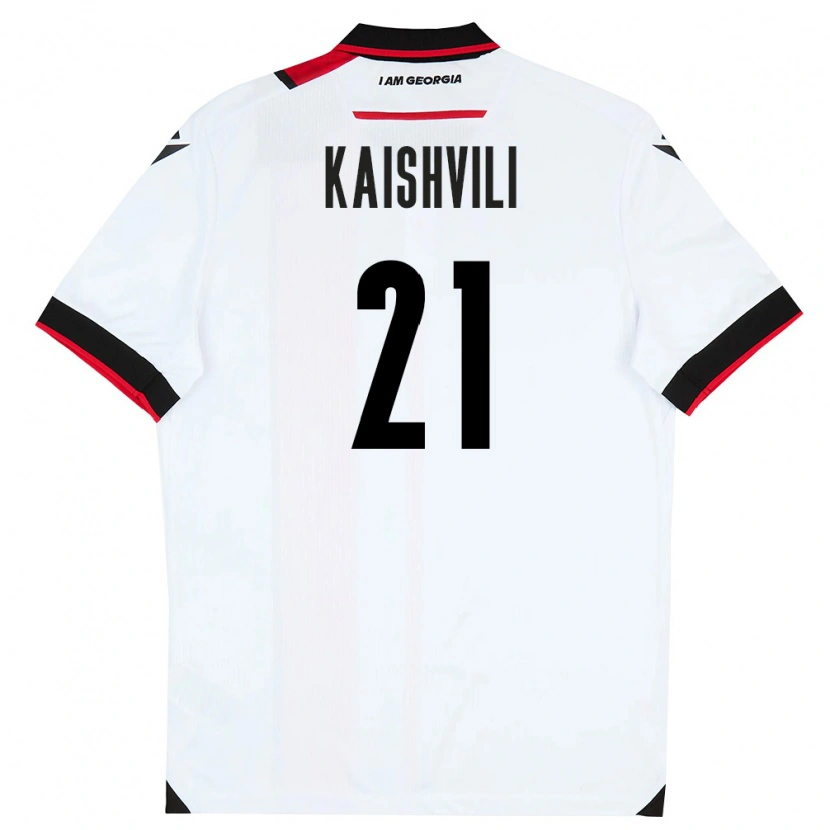 DanxenレディースジョージアJamal Kaishvili#21白 黒 赤ホームシャツ26-28ジャージーユニフォーム