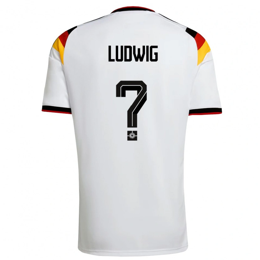 DanxenレディースドイツLinus Ludwig#0白 黒 赤ホームシャツ26-28ジャージーユニフォーム