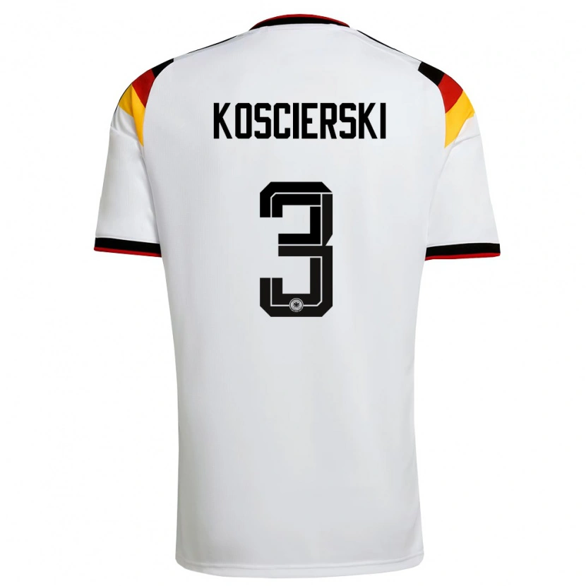 DanxenレディースドイツKacper Koscierski#3白 黒 赤ホームシャツ26-28ジャージーユニフォーム