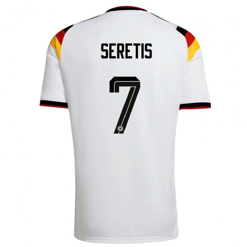 DanxenレディースドイツIsaiah Seretis#7白 黒 赤ホームシャツ26-28ジャージーユニフォーム