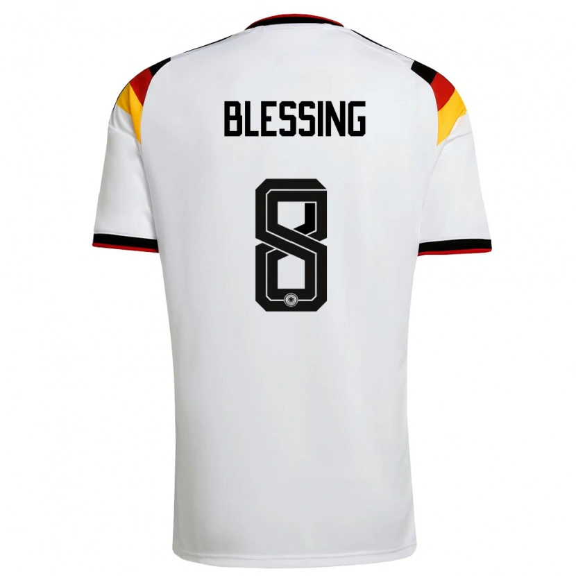 DanxenレディースドイツÈlisée Blessing#8白 黒 赤ホームシャツ26-28ジャージーユニフォーム