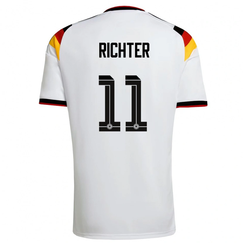 DanxenレディースドイツDaniel Richter#11白 黒 赤ホームシャツ26-28ジャージーユニフォーム