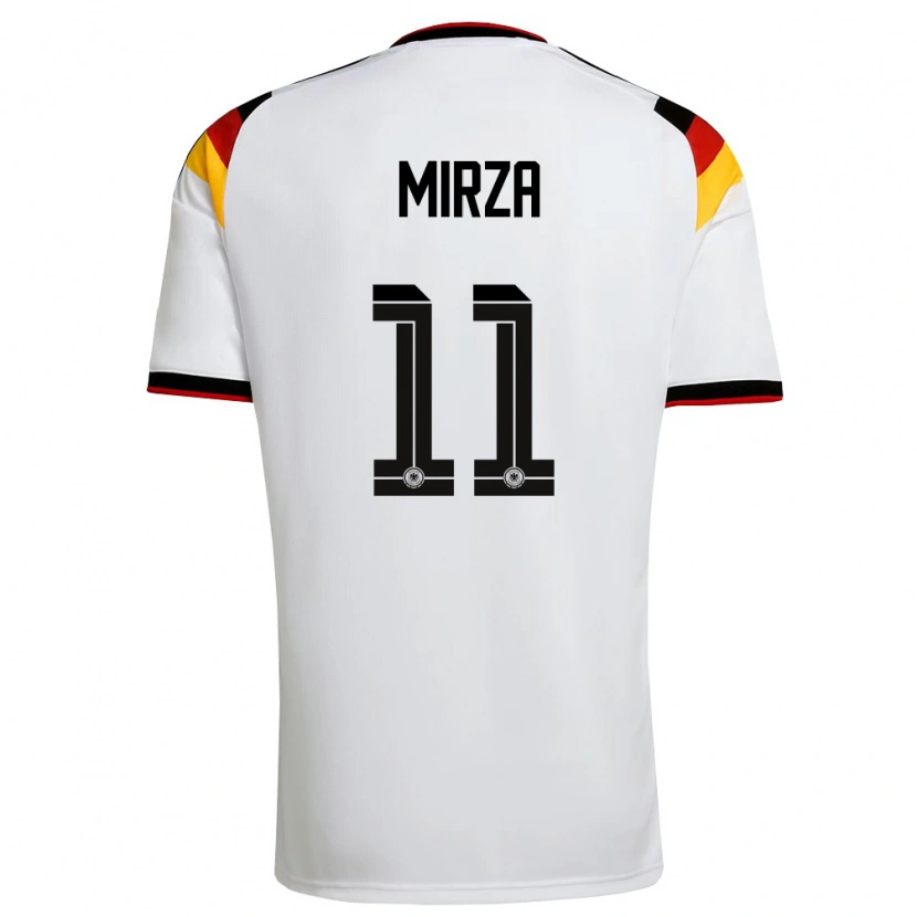 DanxenレディースドイツMarwan-Omir Mirza#11白 黒 赤ホームシャツ26-28ジャージーユニフォーム