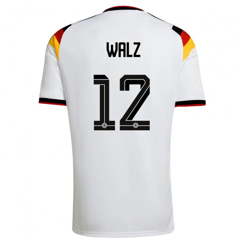 DanxenレディースドイツTom Walz#12白 黒 赤ホームシャツ26-28ジャージーユニフォーム