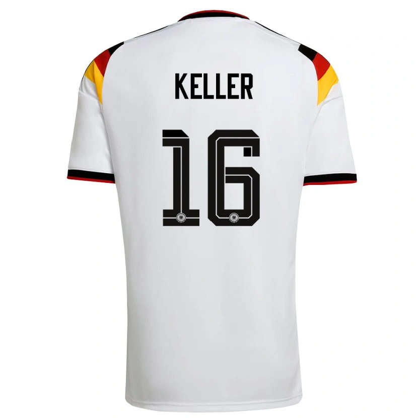 DanxenレディースドイツNoah Keller#16白 黒 赤ホームシャツ26-28ジャージーユニフォーム
