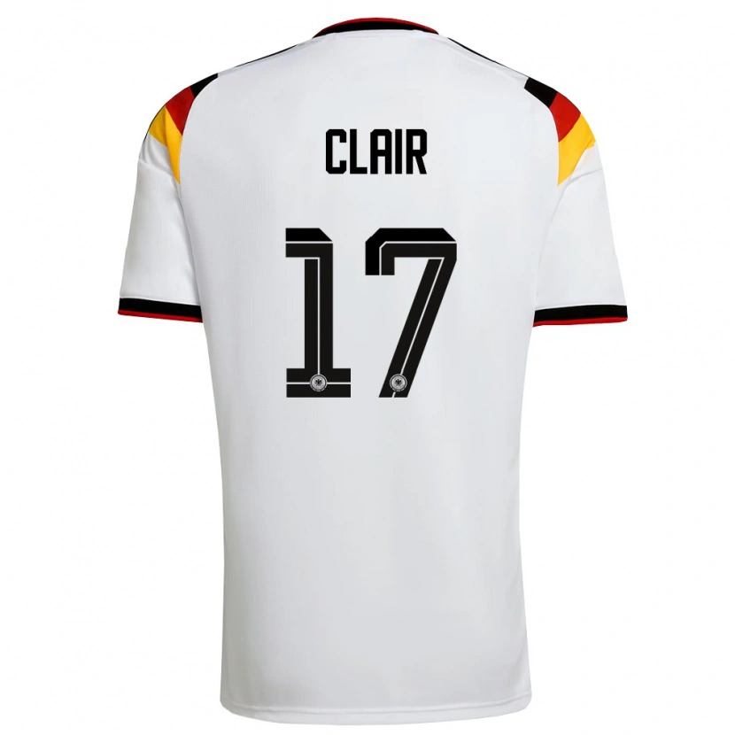 DanxenレディースドイツVincent Clair#17白 黒 赤ホームシャツ26-28ジャージーユニフォーム