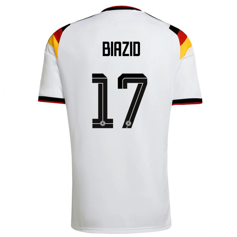 DanxenレディースドイツZain Biazid#17白 黒 赤ホームシャツ26-28ジャージーユニフォーム