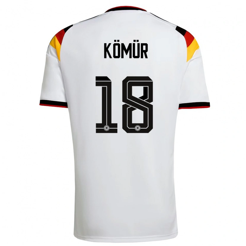 DanxenレディースドイツMert Kömür#18白 黒 赤ホームシャツ26-28ジャージーユニフォーム