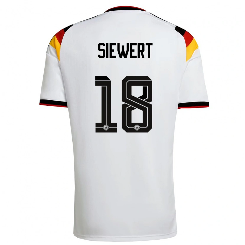 DanxenレディースドイツJoschua Siewert#18白 黒 赤ホームシャツ26-28ジャージーユニフォーム