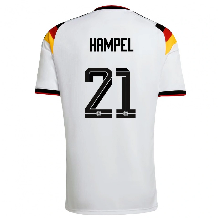 DanxenレディースドイツLuca Hampel#21白 黒 赤ホームシャツ26-28ジャージーユニフォーム