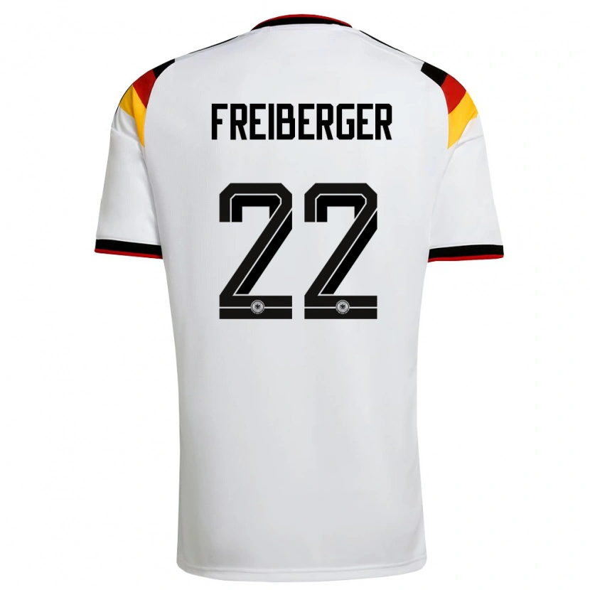 DanxenレディースドイツBenjamin Freiberger#22白 黒 赤ホームシャツ26-28ジャージーユニフォーム