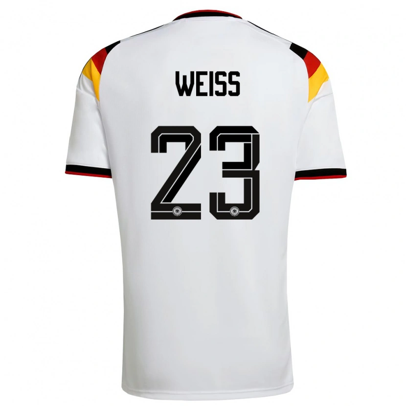 Danxenレディースドイツマックス・ヴァイス#23白 黒 赤ホームシャツ26-28ジャージーユニフォーム