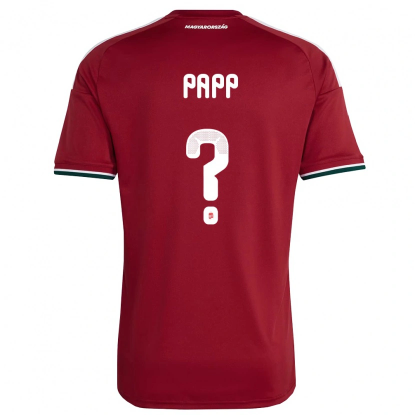 DanxenレディースハンガリーLőrinc Papp#0赤 白 緑ホームシャツ26-28ジャージーユニフォーム