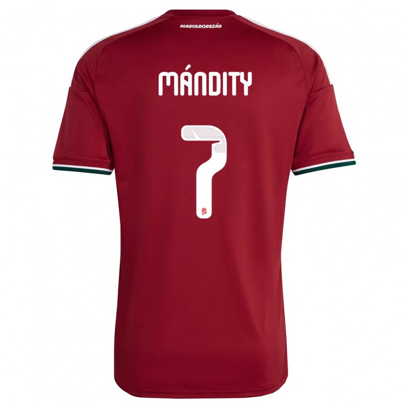 DanxenレディースハンガリーMárkó Mándity#7赤 白 緑ホームシャツ26-28ジャージーユニフォーム
