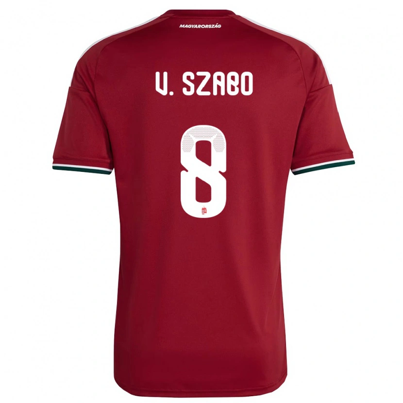 DanxenレディースハンガリーViktória Szabó#8赤 白 緑ホームシャツ26-28ジャージーユニフォーム