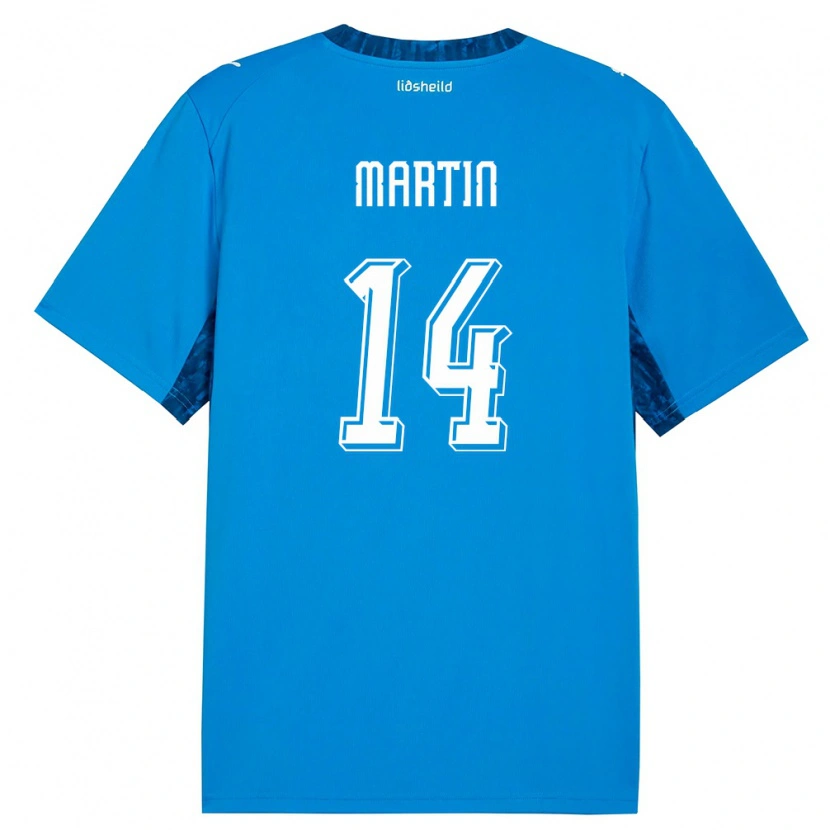 DanxenレディースアイスランドMarkús A. D. Martin#14青 紺ホームシャツ26-28ジャージーユニフォーム