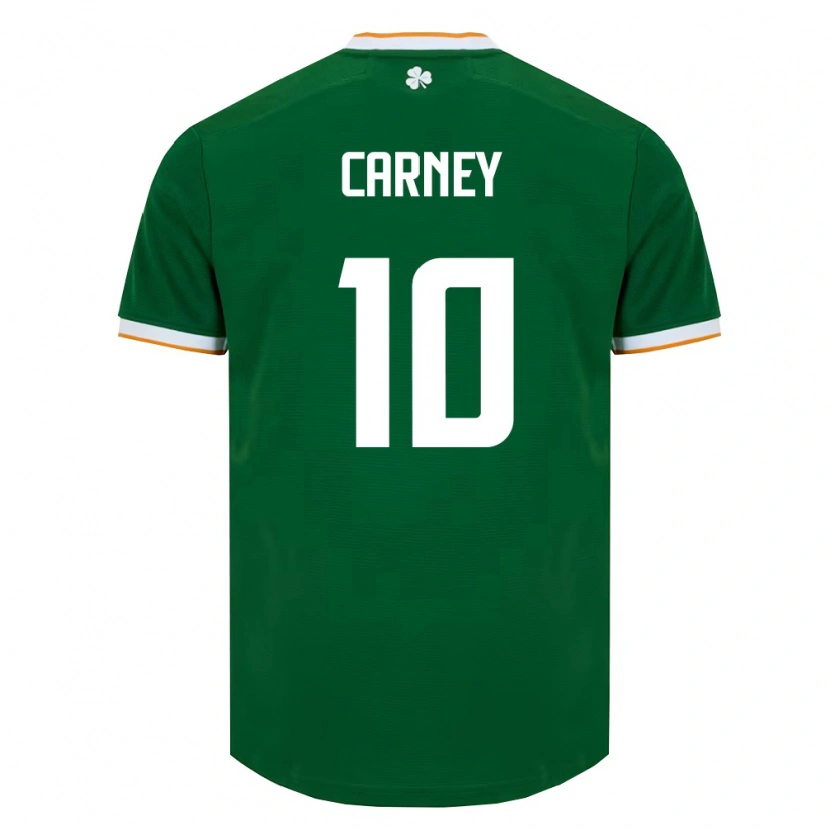 Danxenレディースアイルランド島William Carney#10ダークグリーン 白ホームシャツ26-28ジャージーユニフォーム