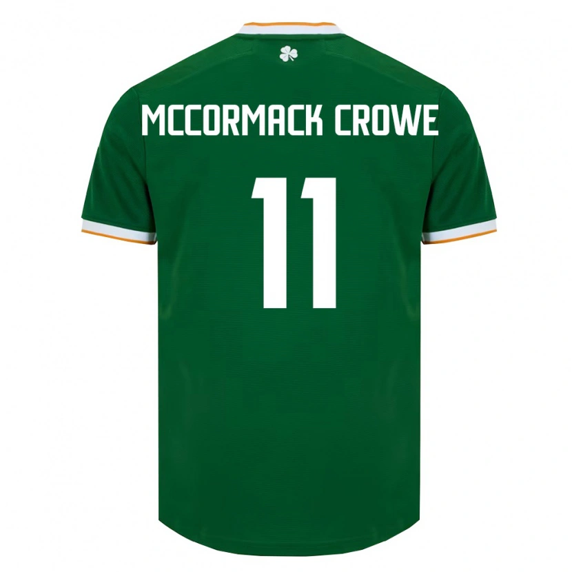Danxenレディースアイルランド島Fionn Mccormack Crowe#11ダークグリーン 白ホームシャツ26-28ジャージーユニフォーム