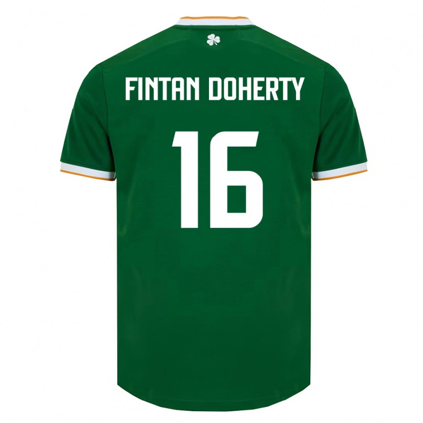 Danxenレディースアイルランド島Fintan Doherty#16ダークグリーン 白ホームシャツ26-28ジャージーユニフォーム