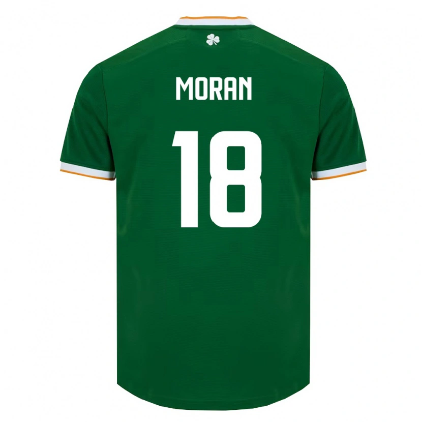 Danxenレディースアイルランド島Gearoid Moran#18ダークグリーン 白ホームシャツ26-28ジャージーユニフォーム