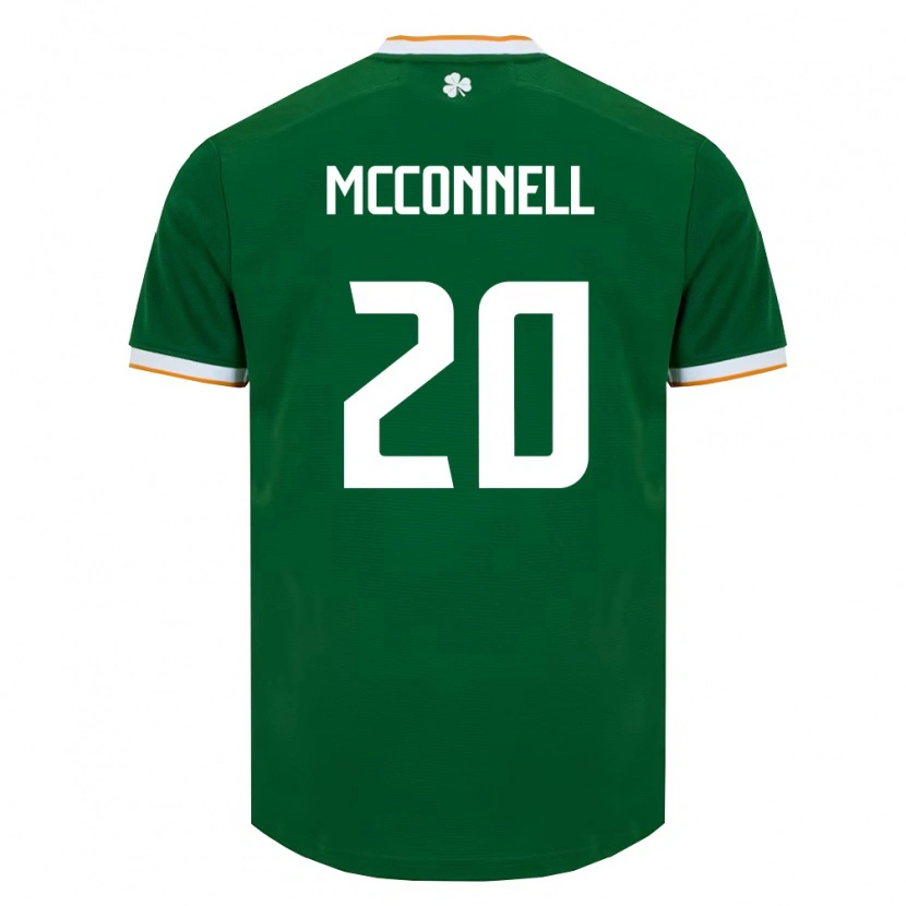 Danxenレディースアイルランド島Glenn Mcconnell#20ダークグリーン 白ホームシャツ26-28ジャージーユニフォーム