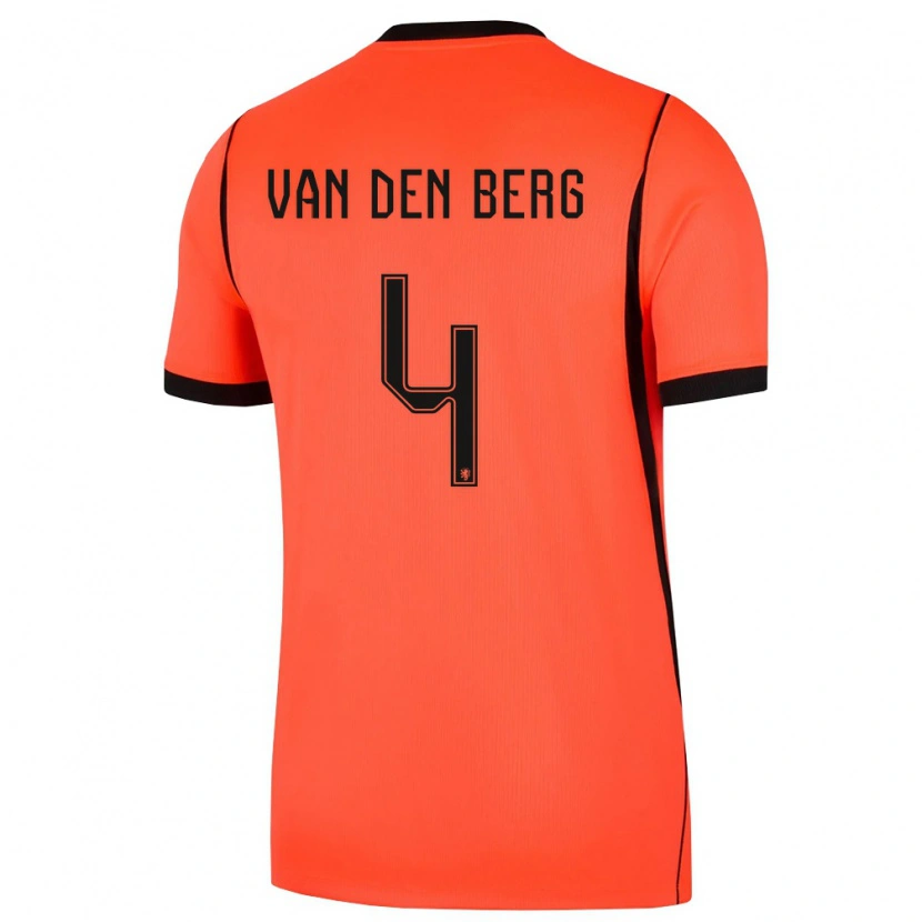 Danxenレディースオランダラブ・ファン・デン・バーグ#4オレンジ 黒ホームシャツ26-28ジャージーユニフォーム