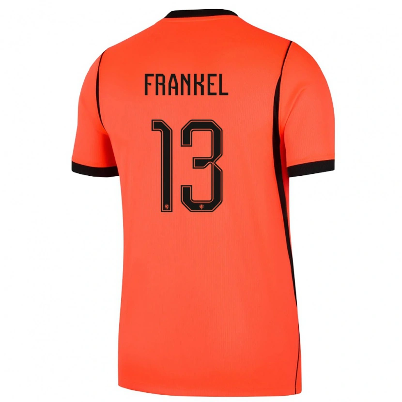 DanxenレディースオランダLeroy Fränkel#13オレンジ 黒ホームシャツ26-28ジャージーユニフォーム