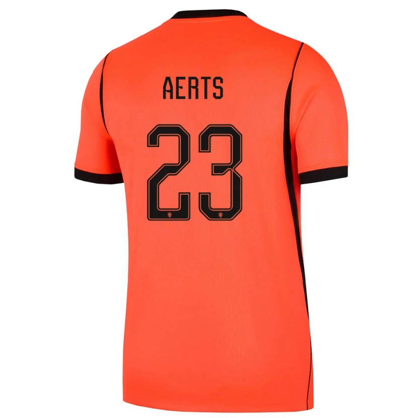DanxenレディースオランダJim Aerts#23オレンジ 黒ホームシャツ26-28ジャージーユニフォーム