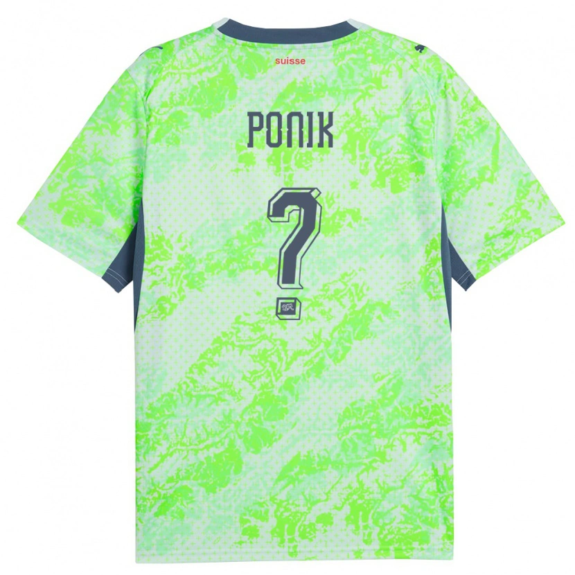 DanxenレディーススイスGentian Ponik#0緑 紺アウェイシャツ26-28ジャージーユニフォーム