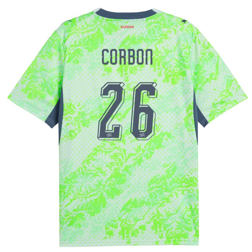 DanxenレディーススイスMax Corbon#26緑 紺アウェイシャツ26-28ジャージーユニフォーム