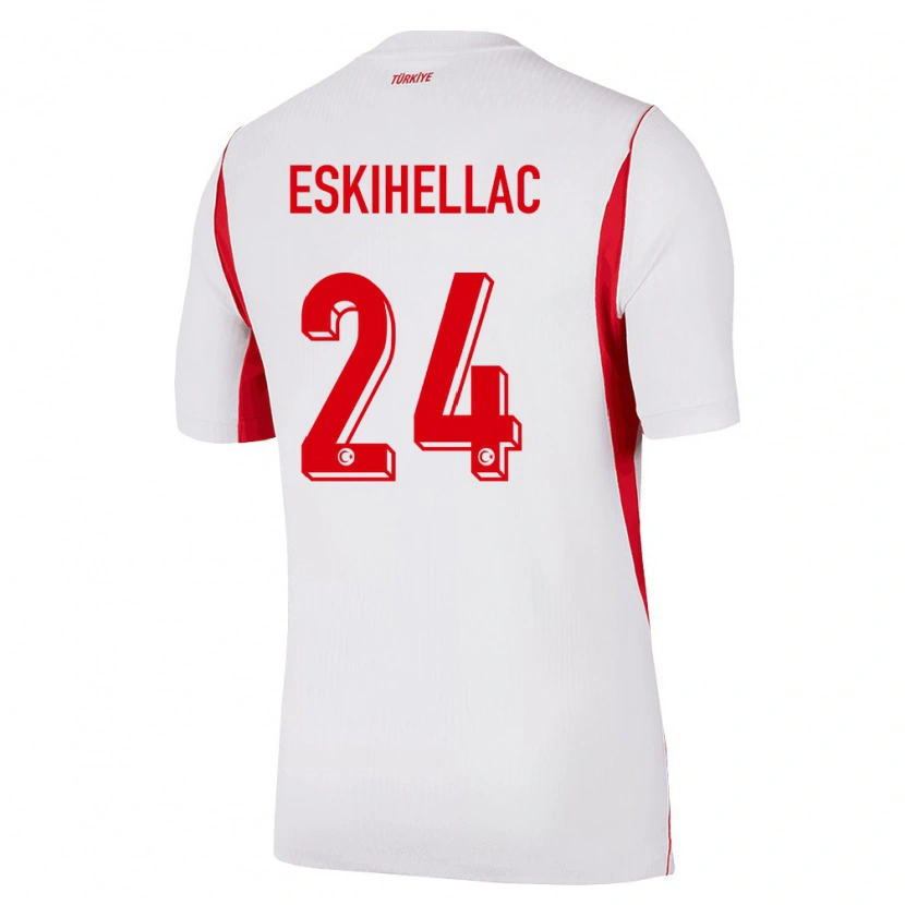 DanxenレディーストルコMustafa Eskihellaç#24白 赤 バーガンディアウェイシャツ26-28ジャージーユニフォーム