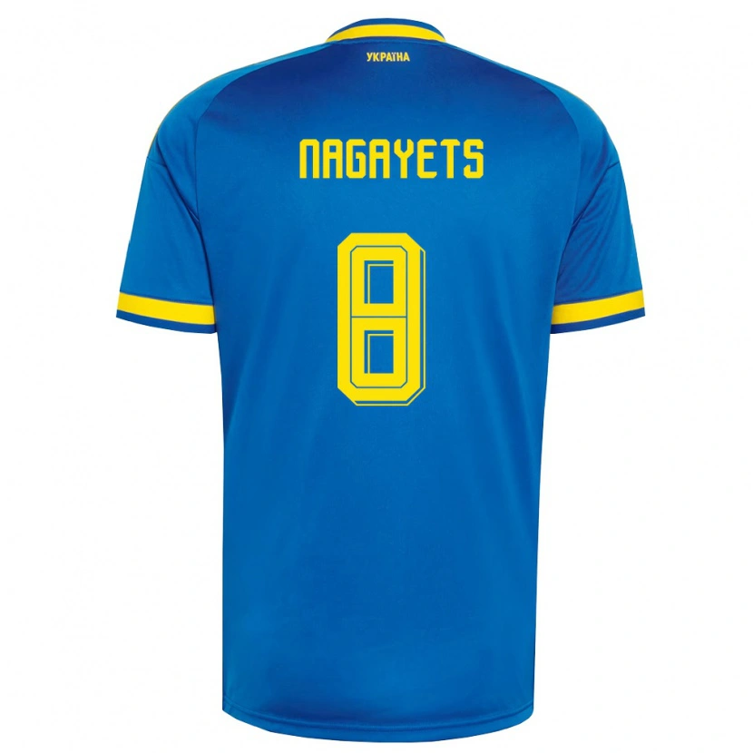 DanxenレディースウクライナIvan Nagayets#8青 黄 紺アウェイシャツ26-28ジャージーユニフォーム