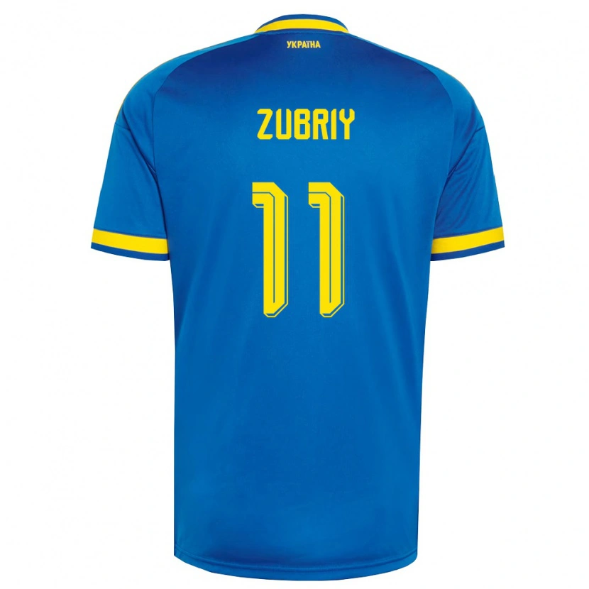 DanxenレディースウクライナArtem Zubriy#11青 黄 紺アウェイシャツ26-28ジャージーユニフォーム