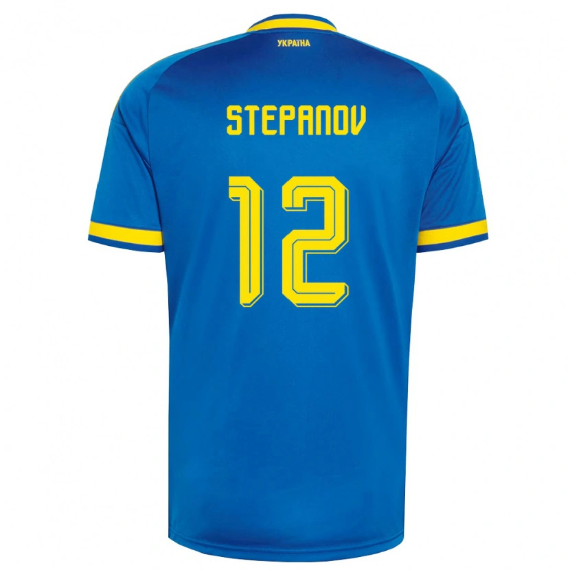 DanxenレディースウクライナOleksandr Stepanov#12青 黄 紺アウェイシャツ26-28ジャージーユニフォーム